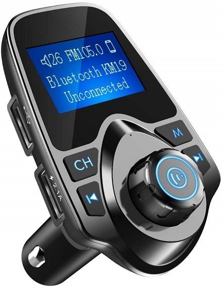 Nulaxy Bluetooth Car FM Transmitter Audio Adapter is a cool gadget for road trip