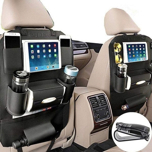 PALMOO Pu Leather Car Seat Back Organize is a cool gadget for road trip