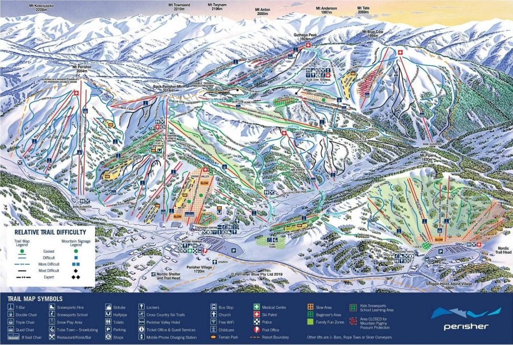 Perisher ski map to help plan your runs.