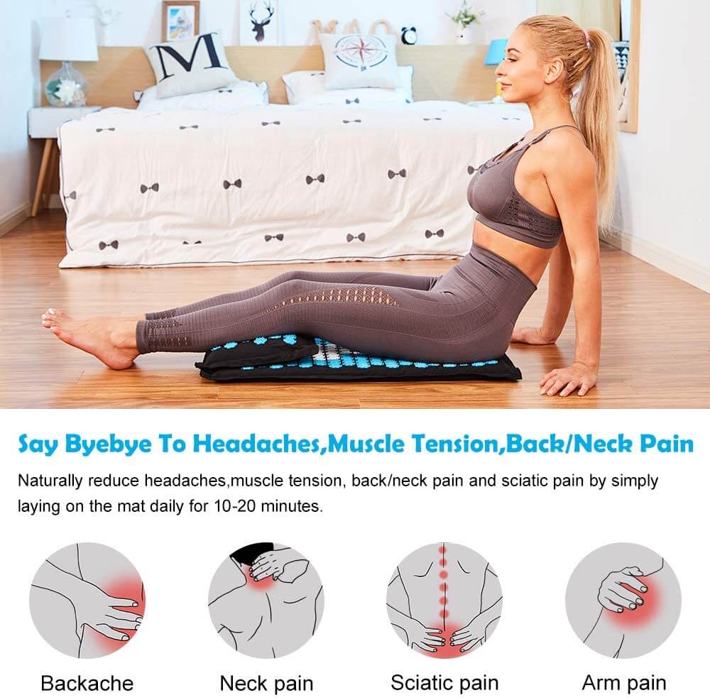 Acupressure Mat and Pillow Set is a perfect gift idea for someone who suffers from chronic back and neck pain.
