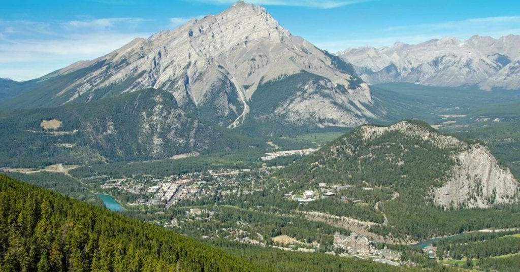 Stunning Banff with Mount Norquay in the background.